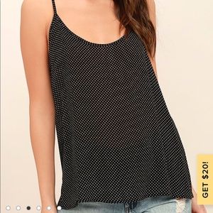 On The Dot Black and White Polka Dot Tank Top